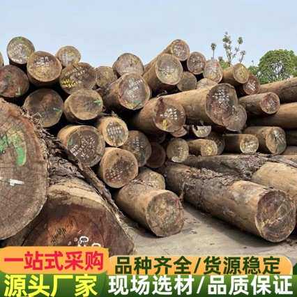 刚果奥坎木圆盘豆原木奥坎菜板奥坎板材规格料户外园林非洲菠萝格