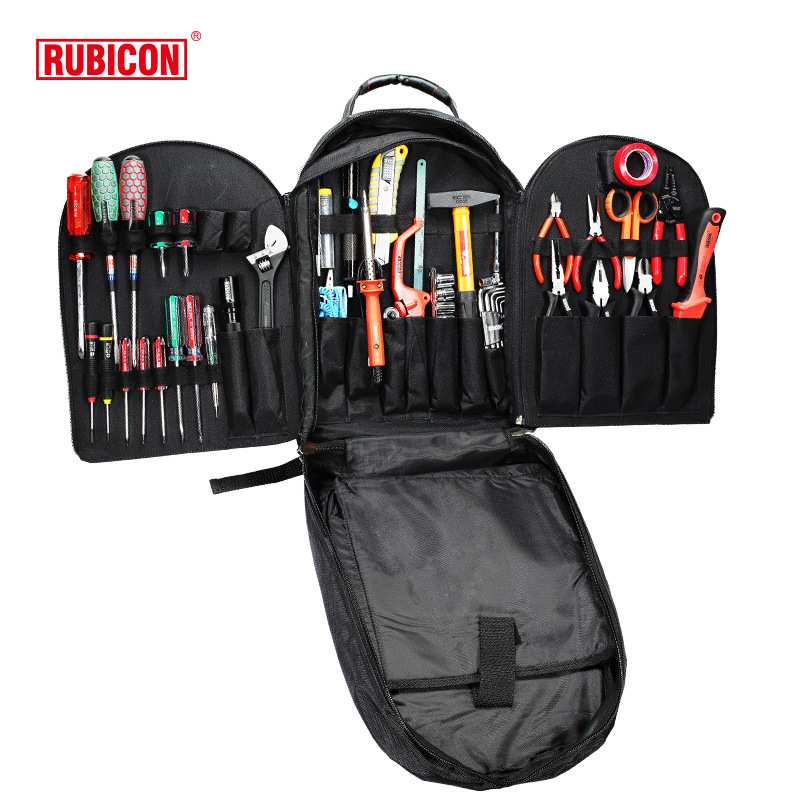 罗宾汉RUBICON 55件电讯电信网络维修安装工具背包套装RTS-55P