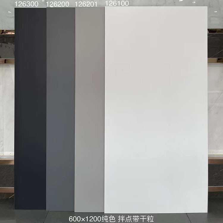 北欧灰色防滑砖瓷砖600*1200黑白灰纯色大规格地砖通体仿古砖