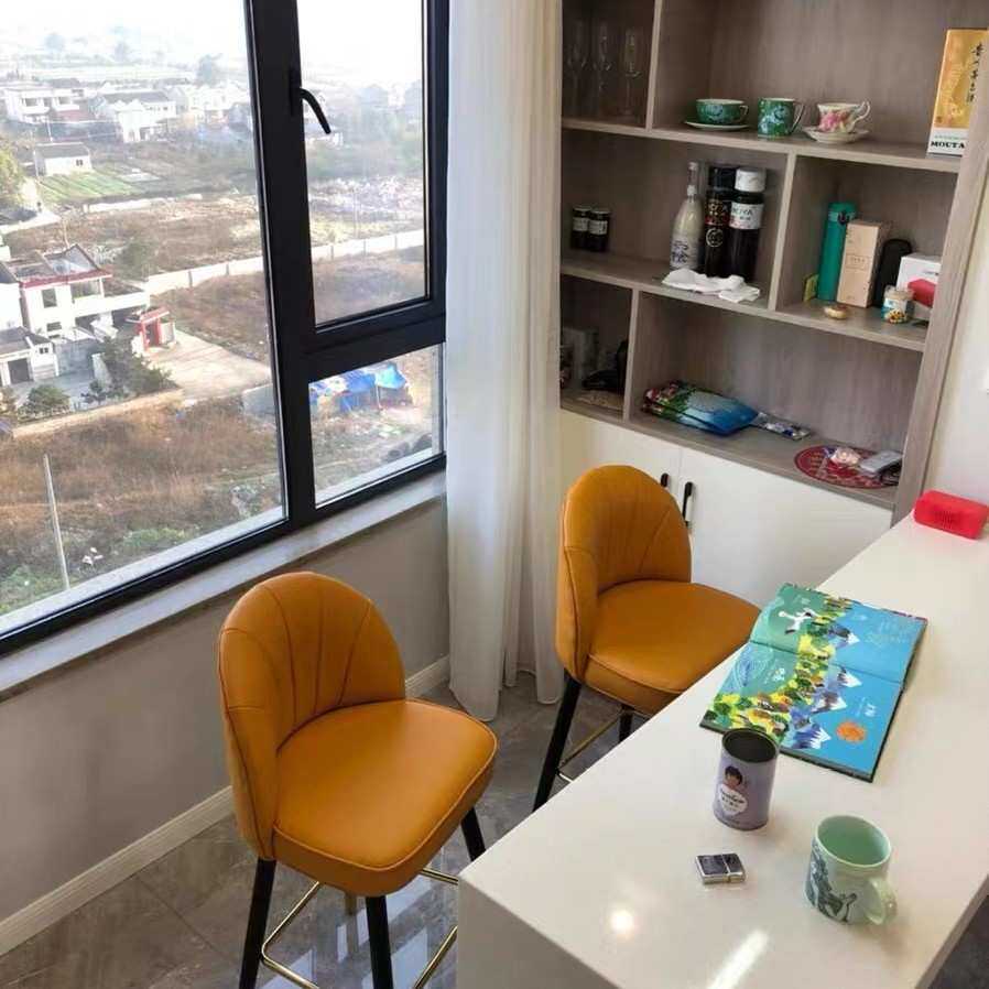 吧台凳高脚椅子铁艺酒吧椅现代简约轻奢吧椅咖啡厅高脚凳风座椅