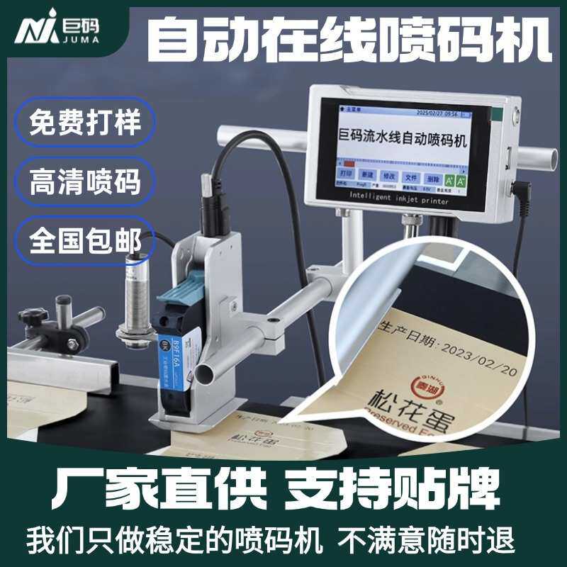小型在线墨盒式喷码机 智能全自动流水线生产日期打码机贴牌定制