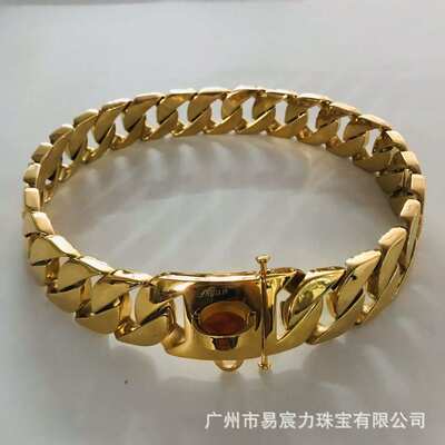 YCL厂家热销爆款不锈钢狗链项圈脖圈狗绳中大型犬狗狗牵引绳训练