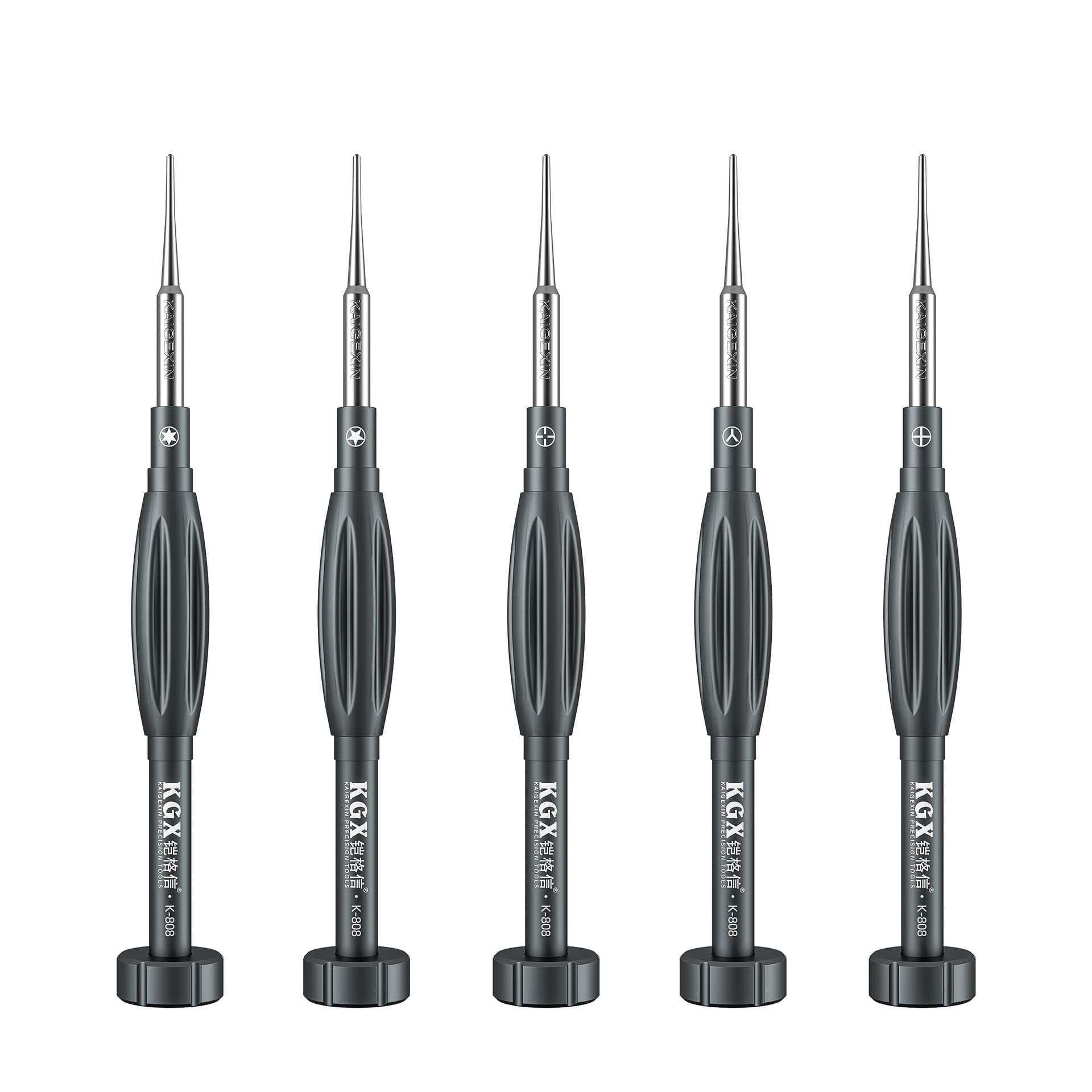 铠格信橄榄球螺丝刀 5支装 主板五角0.8十字三角3D螺丝批