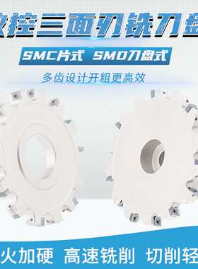 数控套式SMD三面刃铣刀盘CNC可转位片式SMC刀盘T型槽开槽MPHT06