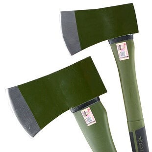 6411工厂纤维手柄破拆消防劈砍户外救援剁骨小短斧子大号板钢斧头