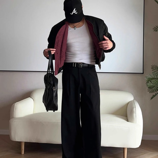 Xanvas三色酒红丝绒年度王炸bomber夹克棉服双面穿ma1飞行员外套