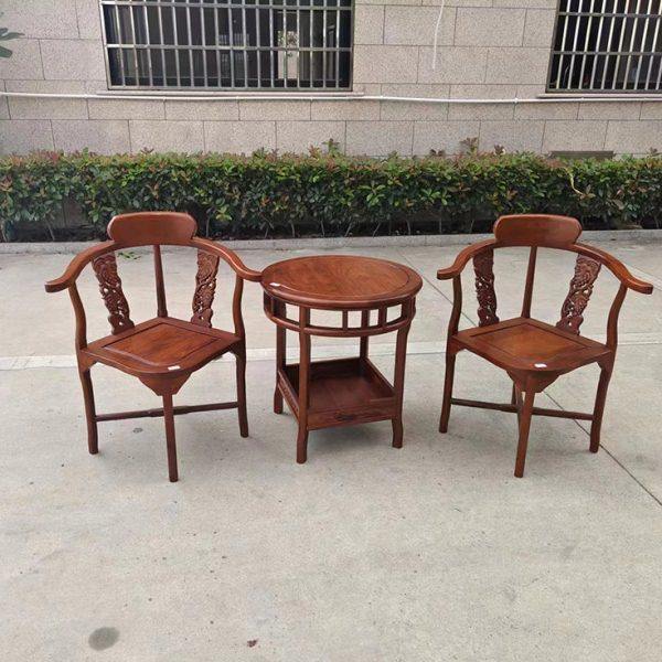 红木家具刺猬紫檀情人台三件套阳台休闲圈椅非洲花梨木客厅新中式,住宅家具,红木椅凳,淘宝优惠券,粉丝福利购,淘宝优惠卷