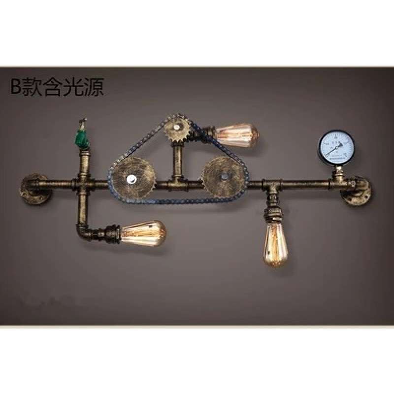 LOFT复古工业风创意壁灯酒店网咖饭店服装店民宿个性吧台水管壁灯