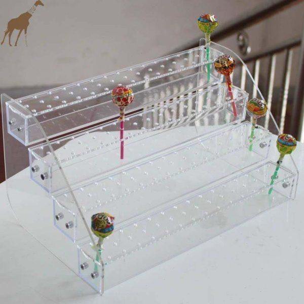 棒棒糖插架波波糖货架棒棒糖亚克力陈列展架插孔波波糖货架棒棒糖
