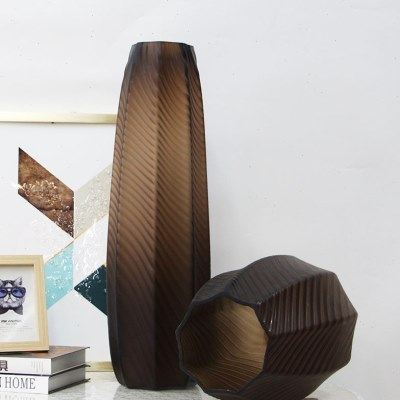 简约现代玄关样板间纹路居家卧室桌面软装欧式风格水养花玻璃花瓶,家居饰品,花瓶,淘宝优惠券,粉丝福利购,淘宝优惠卷