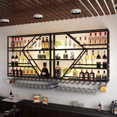挂墙酒架吧台背景铁艺红酒杯架悬挂酒柜置物架红酒架展示柜吊架,住宅家具,酒架,淘宝优惠券,粉丝福利购,淘宝优惠卷