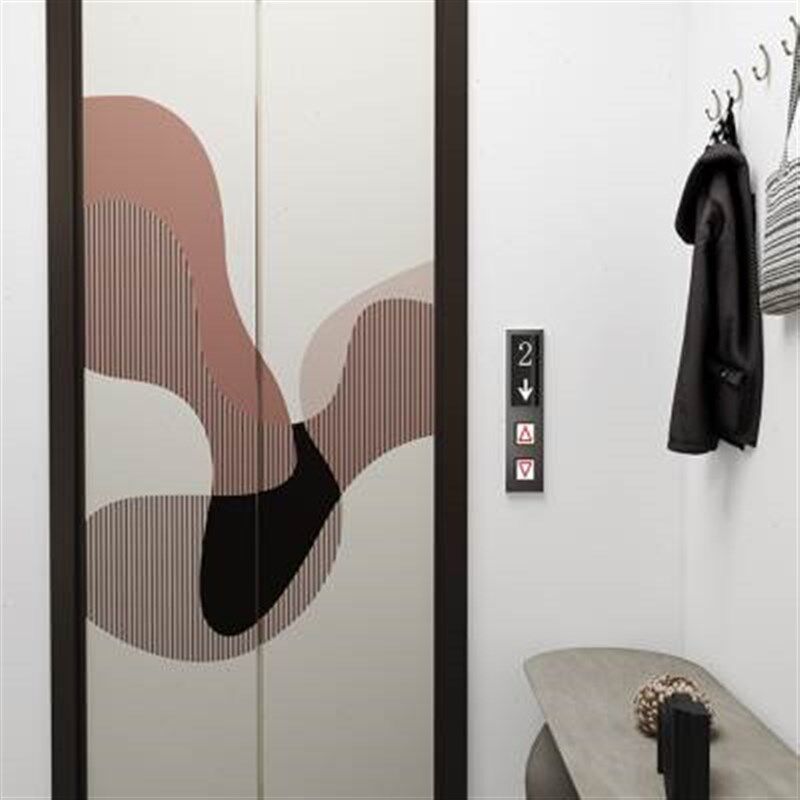 新款新入户电梯门贴纸简约一梯一户门口装饰玻璃门贴壁纸自粘推拉
