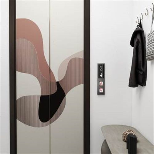 新款新入户电梯门贴纸简约一梯一户门口装饰玻璃门贴壁纸自粘推拉