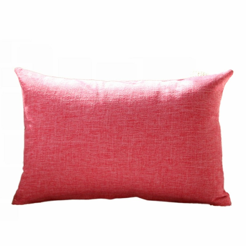 素色亚麻沙发靠枕客厅长方形抱枕靠垫套大号靠背抱枕套不含芯定制