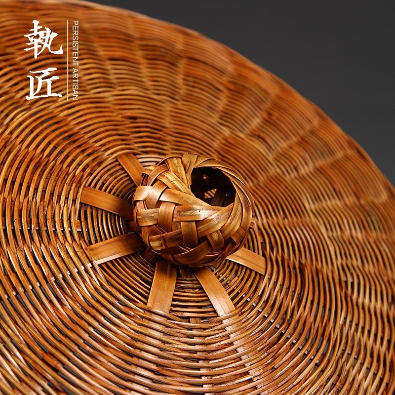 执匠纯手工竹编罩子菜罩饭菜罩防尘罩防苍蝇高级竹制新款家用罩子