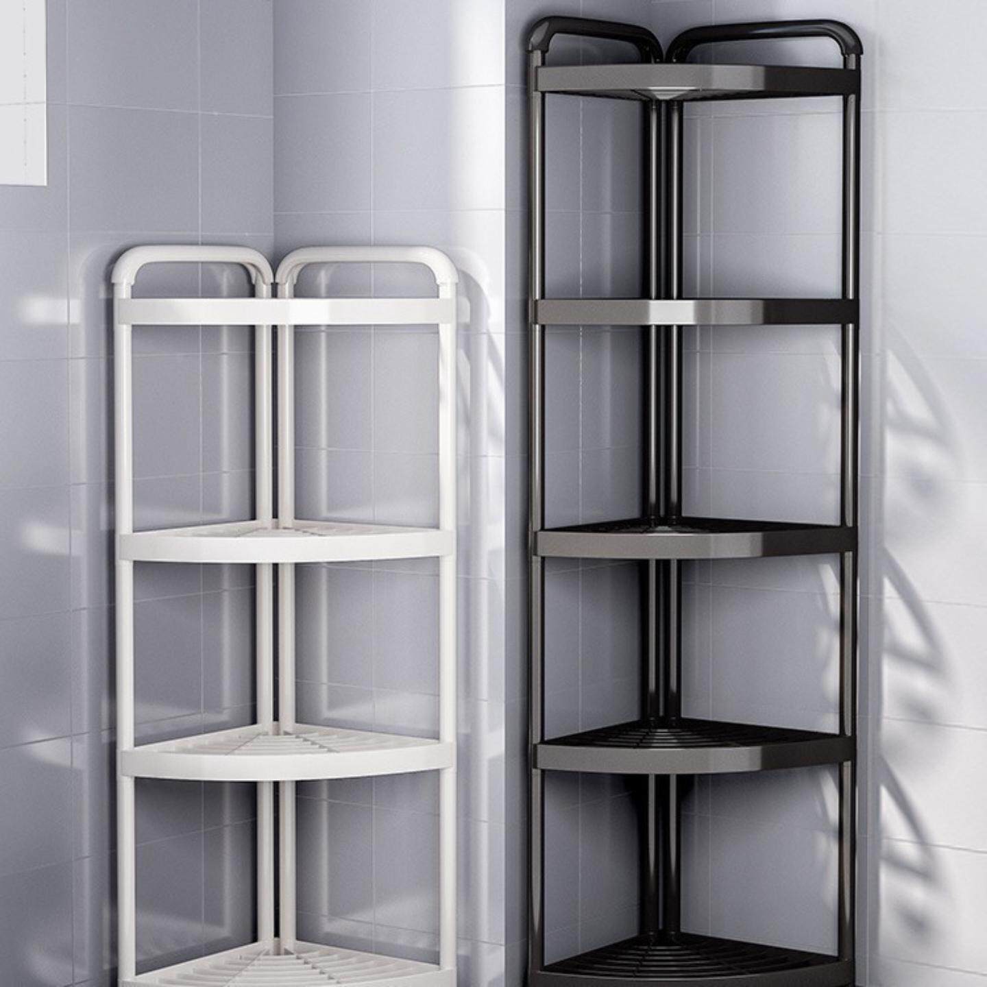 塑料置物架落地多层置物架厕所收纳浴室转角架脸盆层架置物架