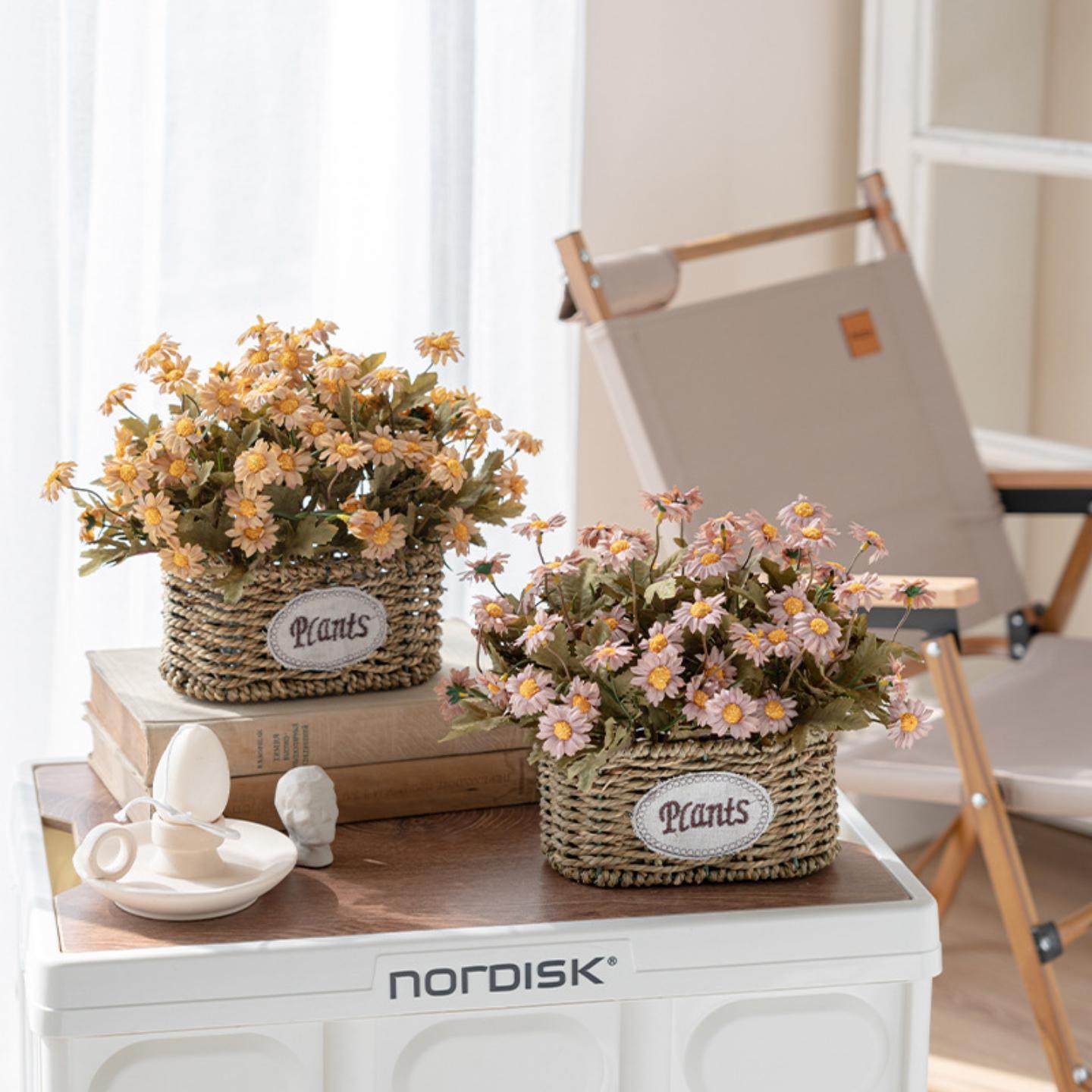 花篮玫瑰花假花仿真花摆设客厅花艺摆件餐桌花摆花绿植插花装饰花,家居饰品,餐桌花艺,淘宝优惠券,粉丝福利购,淘宝优惠卷