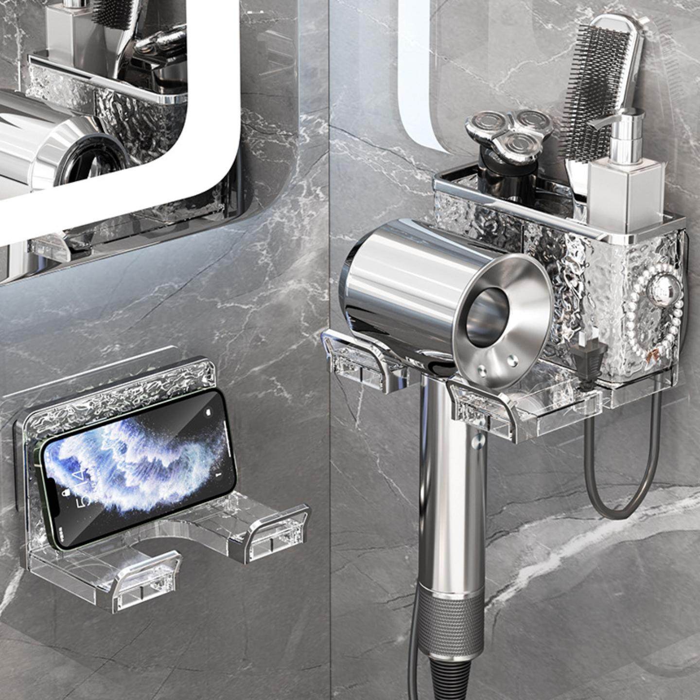 吹风机置物架多功能浴室吹风机架壁挂电吹风挂架支架免打孔风筒架,家庭/个人清洁工具,吹风机置物架,淘宝优惠券,粉丝福利购,淘宝优惠卷