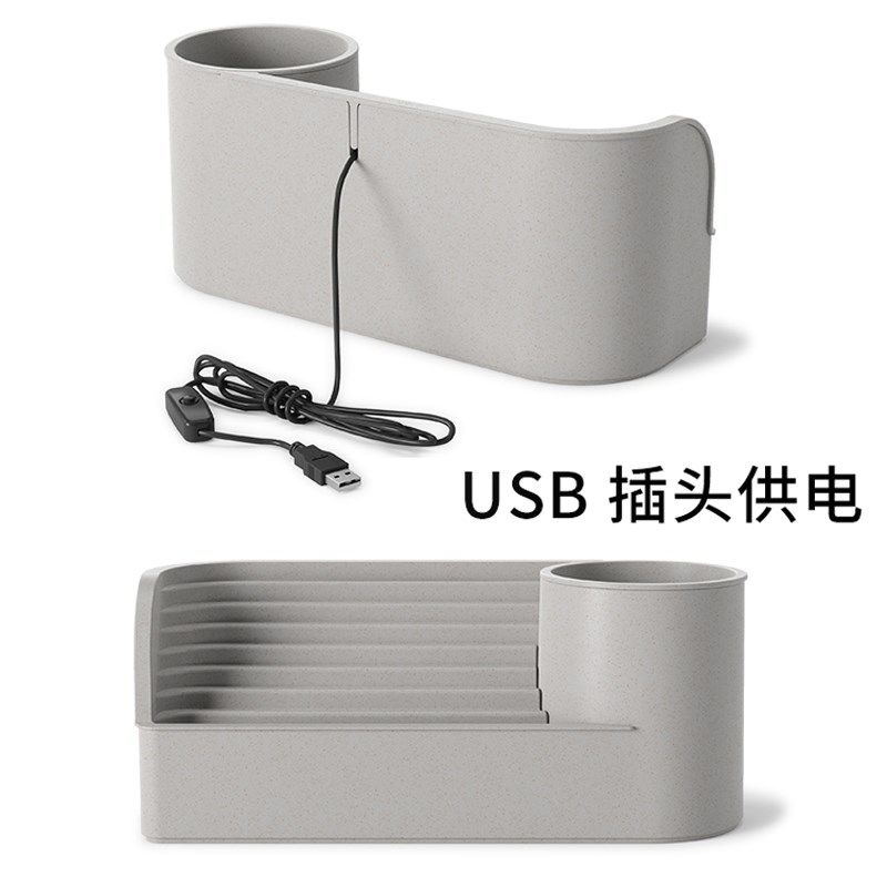Umbra桌面迷你小喷泉多功能花瓶笔筒水循环系统流水摆件招财加湿
