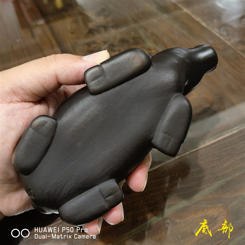 建水紫陶茶宠摆件功夫茶具配件紫砂陶瓷全手工茶漏托水牛素烧可养