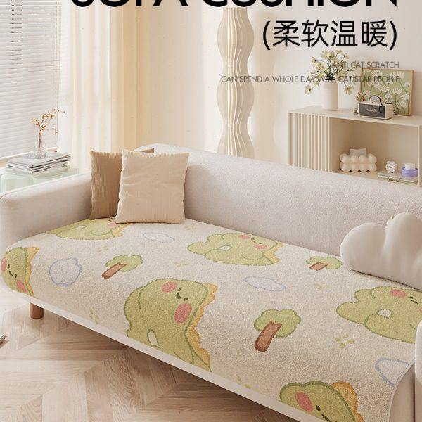 卡通沙发垫四季通用2024新款毛绒座垫防滑皮沙发坐垫盖巾沙发套罩,居家布艺,沙发垫,淘宝优惠券,粉丝福利购,淘宝优惠卷