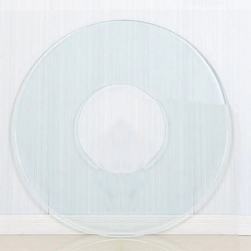 圆桌火锅转盘玻璃饭店家用桌面玻璃空心旋转轴餐桌转盘玻璃台转台