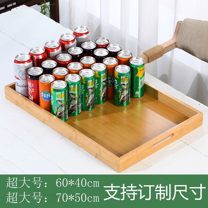 木质特大托盘长方形家用竹制茶具茶水杯商用茶盘托盘烧烤盘子订做