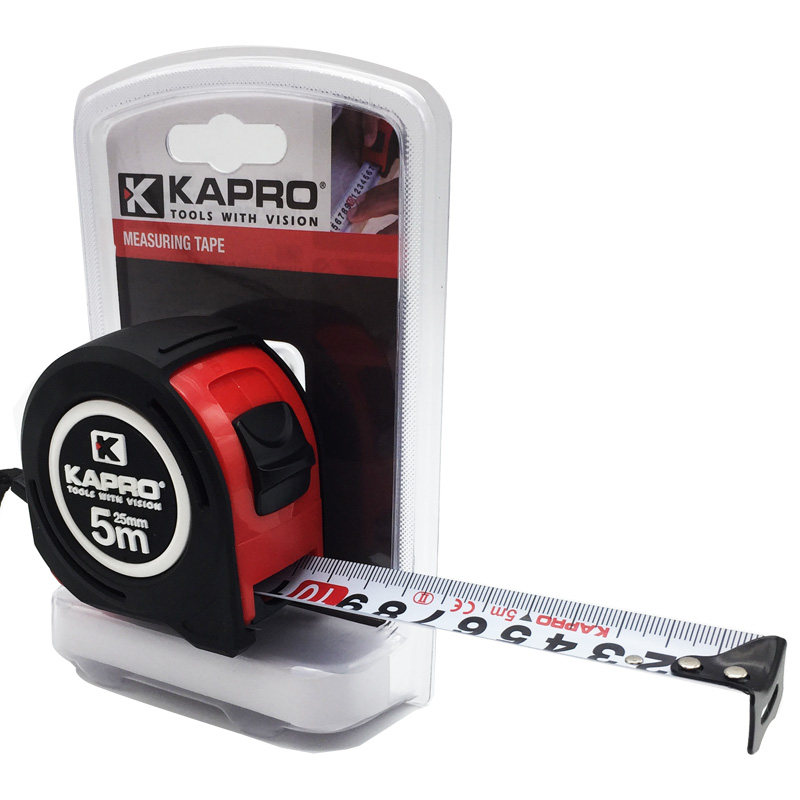 正品以色列KAPRO开普路钢卷尺5米3m防滑包胶木工装修测量卷尺子