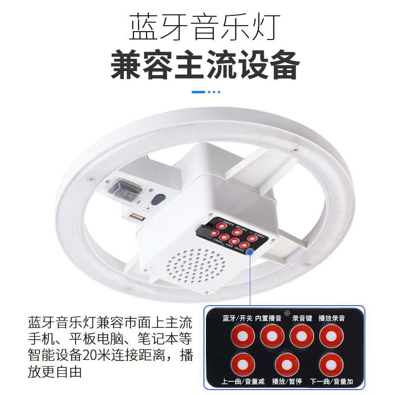 俱竞阳LED户外家用应急灯200W超亮帐篷灯多功能充电蓝牙地摊灯泡