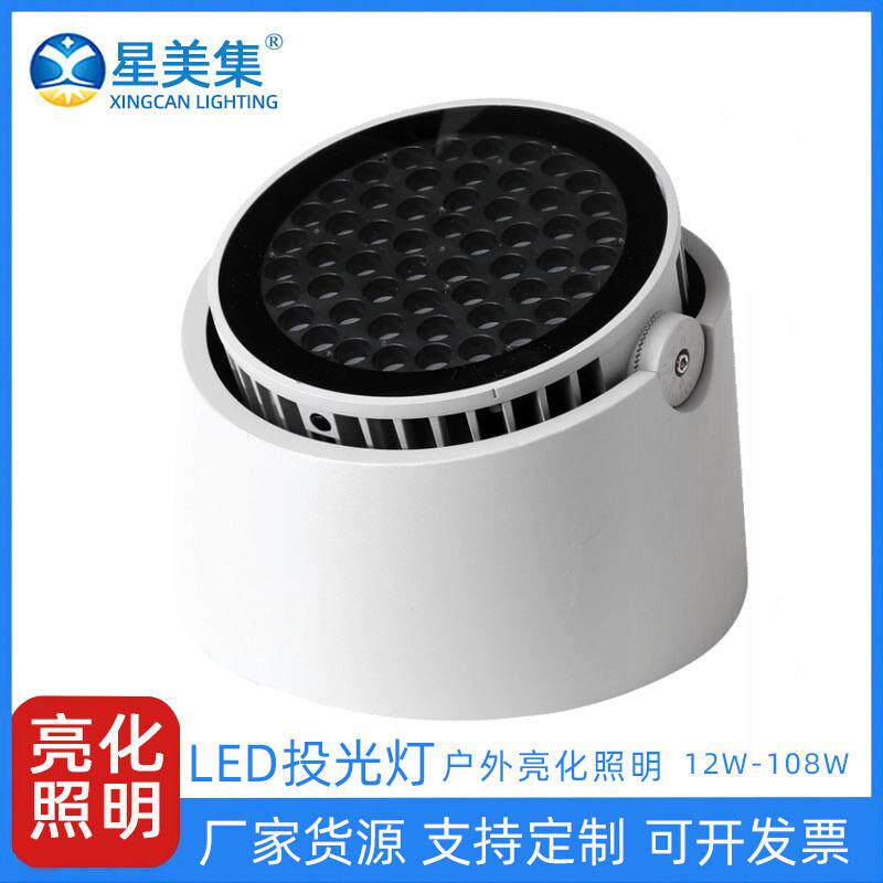 花园草坪景观树桩圆形射灯照树灯 LED防雨超亮户外射灯户外景观灯