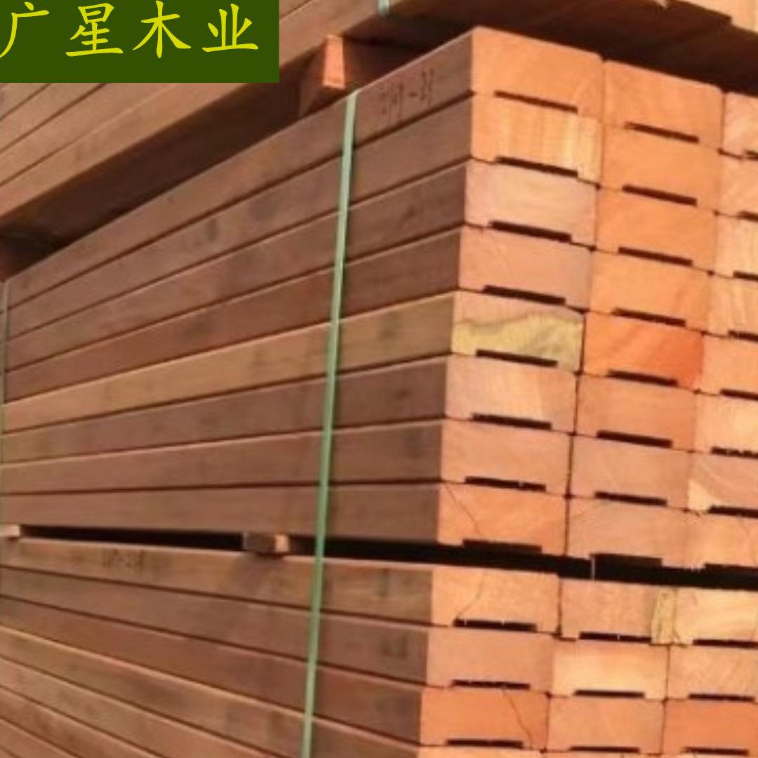 厂家张家港木材银口木原木板材规格料庭院景观用实木木质材料