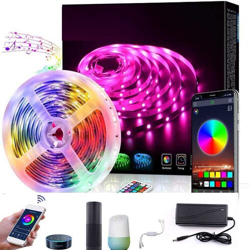 led灯带 5050灯带WIFI套装 防水RGB灯条音乐灯带15M智能WIFI灯带