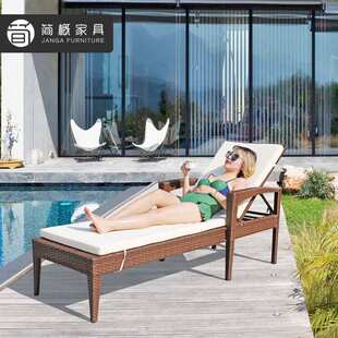 户外泳池躺床室内外休闲别墅花园庭院日光浴床度假村景区沙发躺床