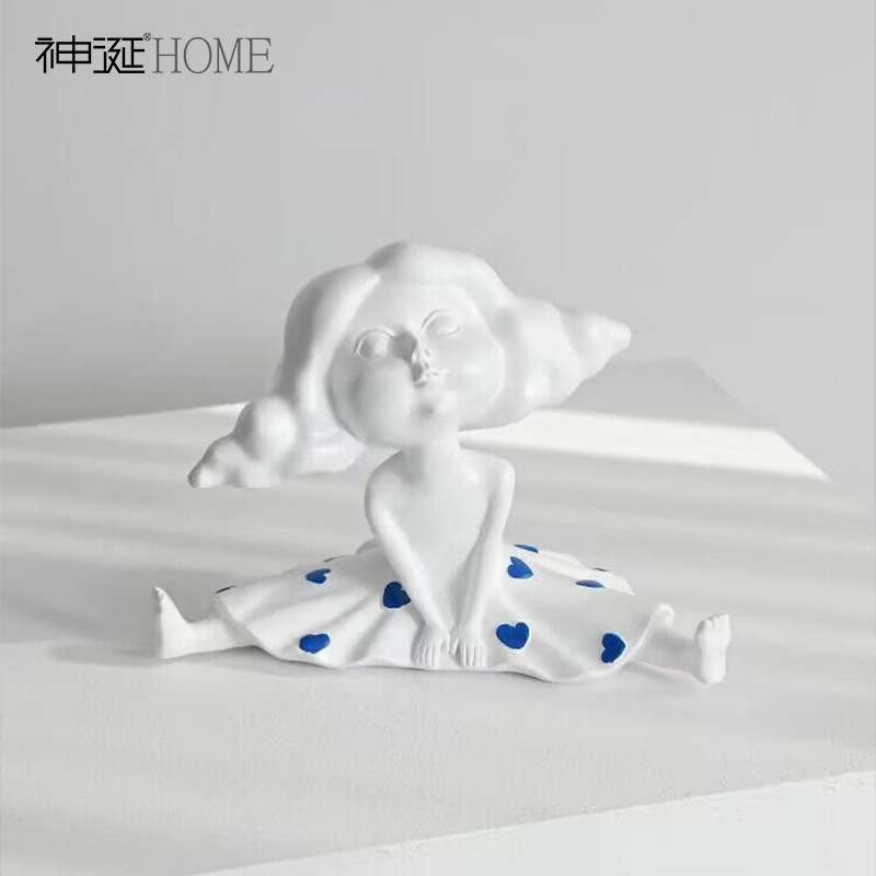 北欧创意素雅人偶女孩辛格瑞娜摆件家居客厅电视柜酒柜玄关装饰品