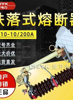 RW10-12/200A户外高压跌落式熔断器陶瓷支柱带熔管15kV跌落保险丝
