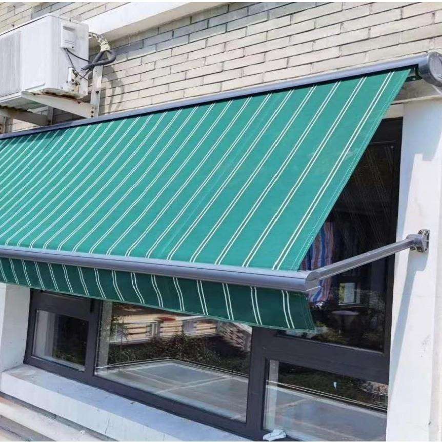跨境 铝合金美式摆臂遮阳棚 门店窗口电动手摇伸缩式遮阳棚