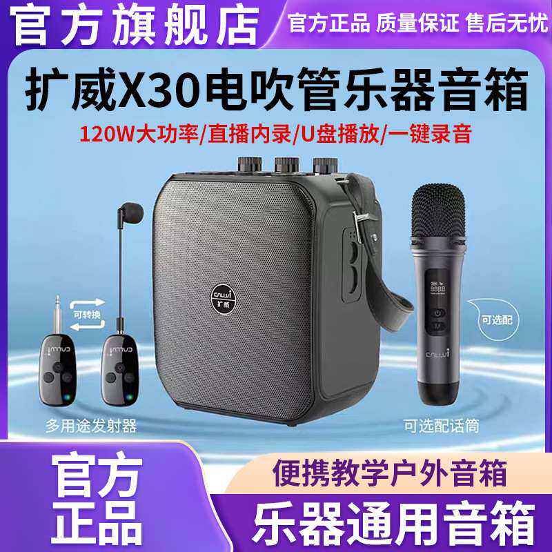 扩威X30扩音器音箱电吹管专用木吉它弹唱萨克斯音响乐器户外直播