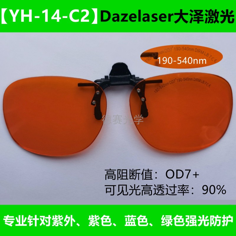 夹片式激光防护镜用于近视眼镜上紫外红外红蓝紫绿强光防辐射冲击