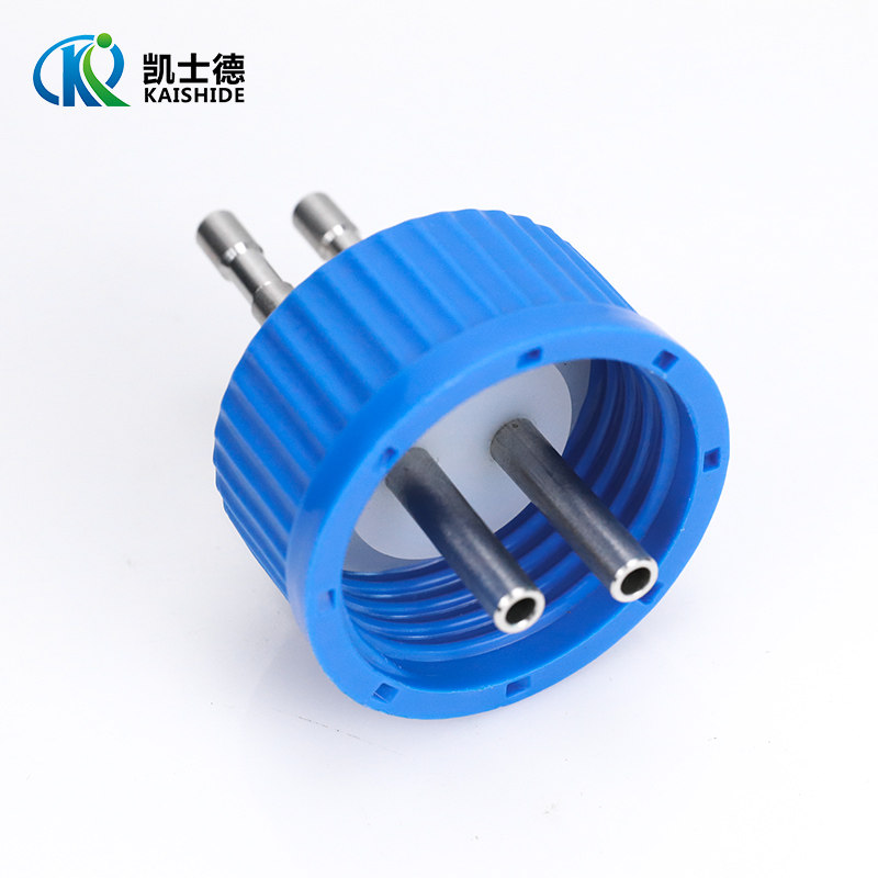 硅胶补料料瓶 单通 双通 三通 四通盖 加料瓶盖 反应器补料瓶发酵