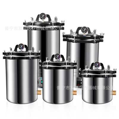 新丰(中友)不锈钢手提式蒸汽高压灭菌锅高温小型灭菌器6L/8L/24L