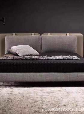 意式极简塔特林Tatlin设计师款布艺床现代简约主卧实木软包双人床