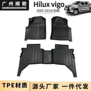 适用丰田海拉克斯HILUX Vigo 右舵脚垫TPE脚垫耐磨防水无异味