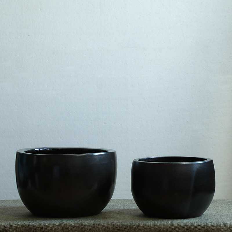 复古陶瓷落地花瓶客厅插花摆件现代简约欧式假花花插家居大号花盆