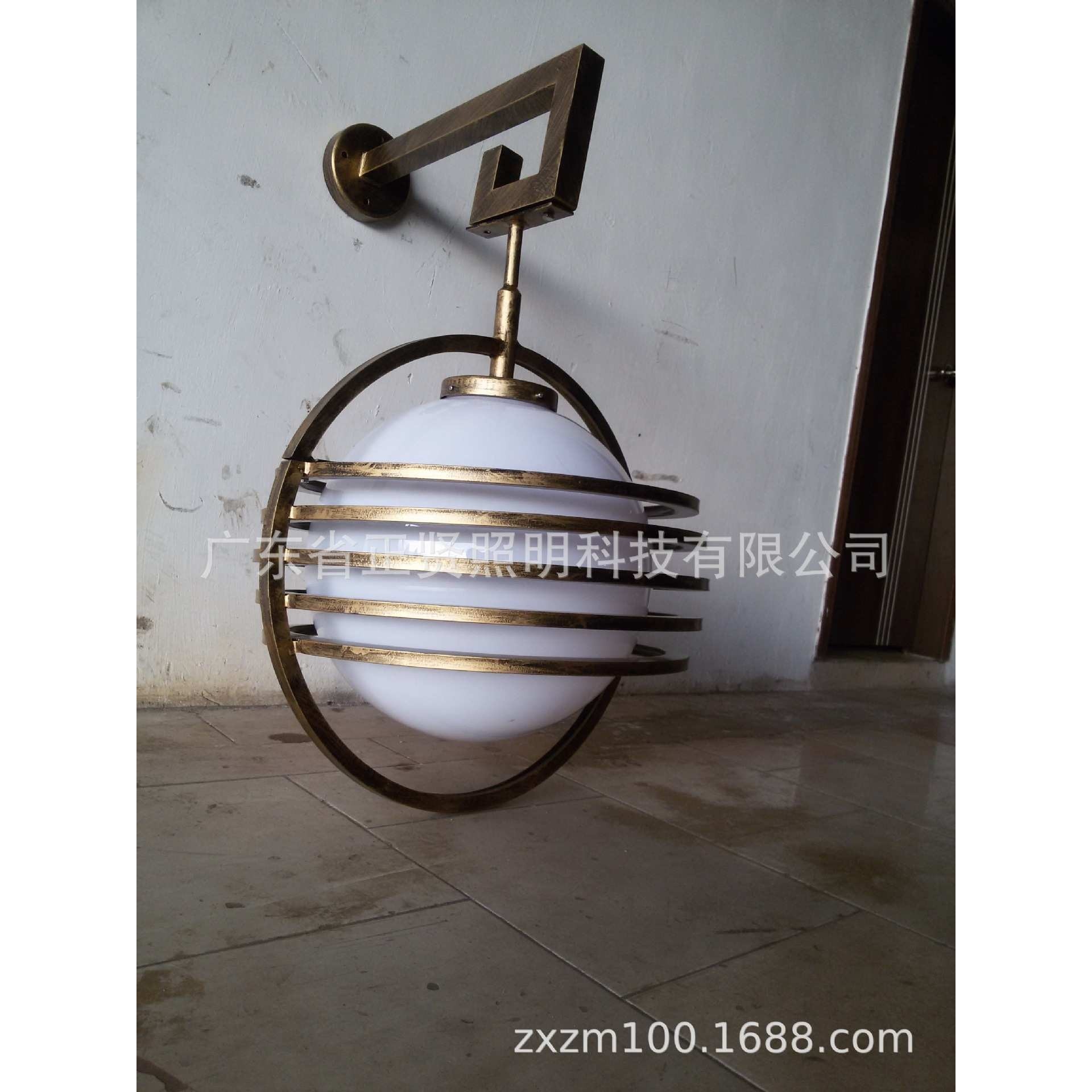 led户外壁灯防水室外墙壁灯圆形室外壁灯扫古铜环形壁灯厂家