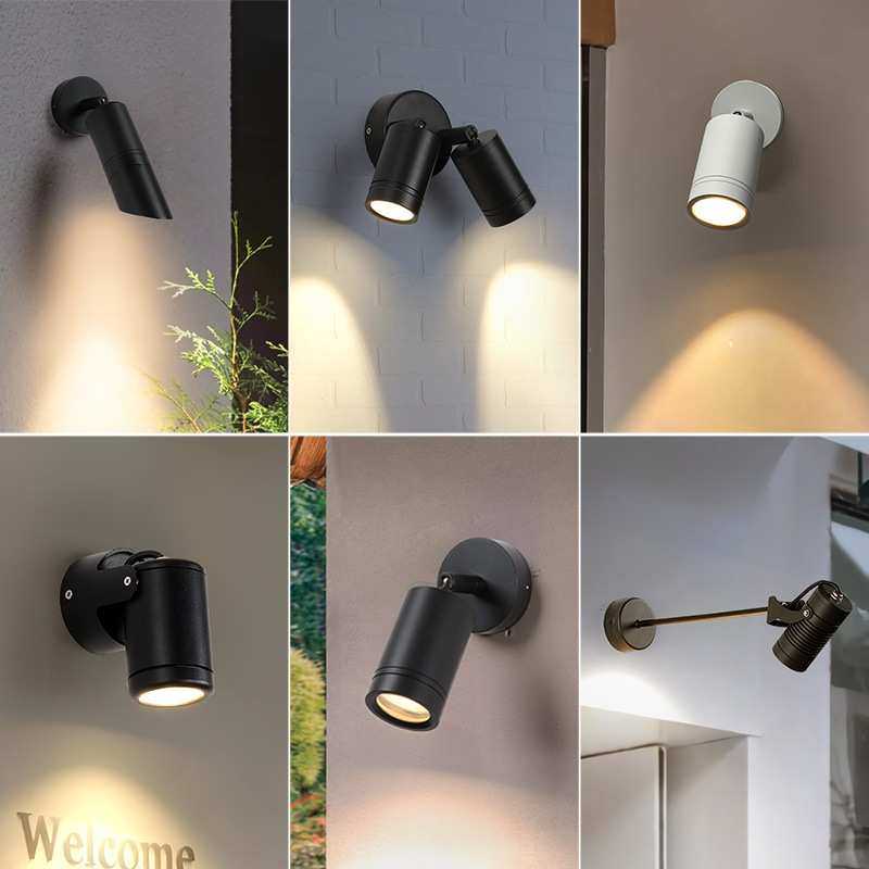 户外防水射灯商铺招牌灯吸式门头灯别墅庭院阳台灯露台双头侧壁灯