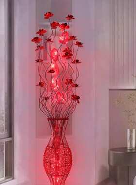 红色时尚艺术创意编织花瓶装饰落地灯乔迁新婚高档礼品Floor lamp
