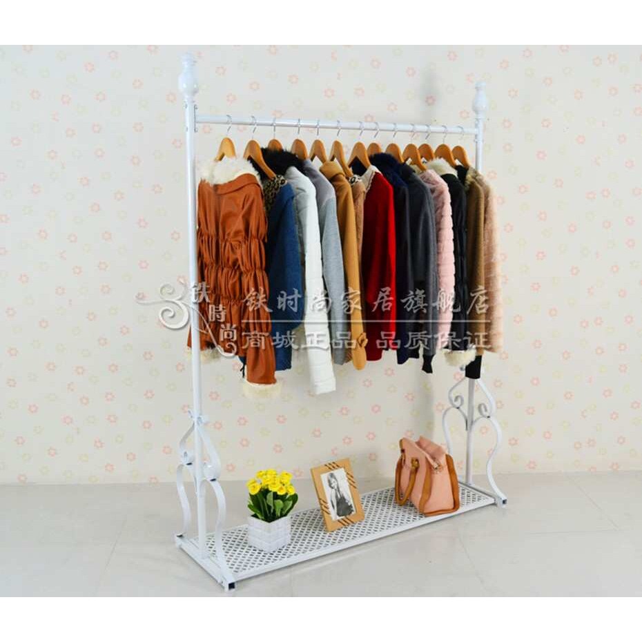 铁艺卧室落地式衣帽架服装店挂衣架展示架货架中岛架服装道具包邮