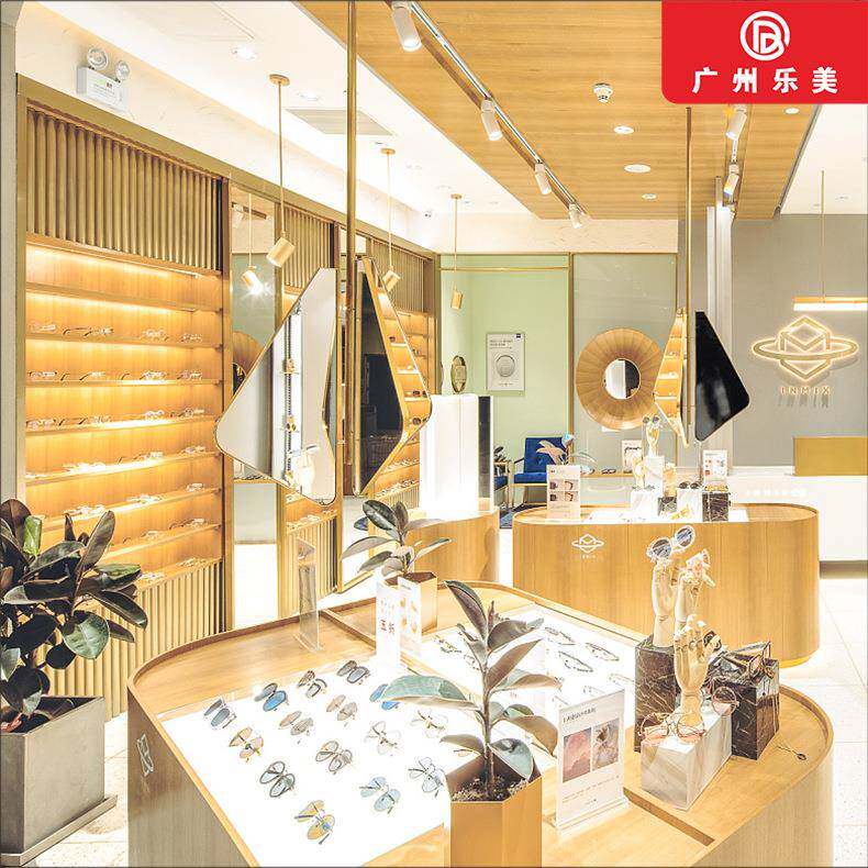 厂家定制眼镜不锈钢展示柜时尚创意眼镜店铺展柜新款眼镜柜台设计