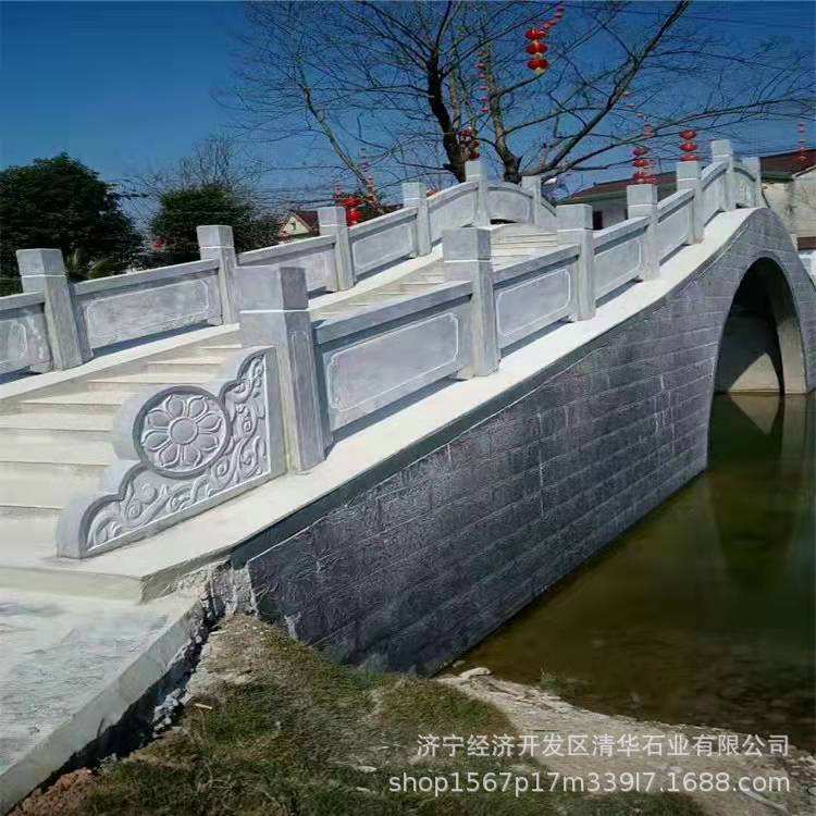 芝麻白栏杆河道护栏围栏青石雕刻青石汉白玉庭院栏板石栏杆可安装