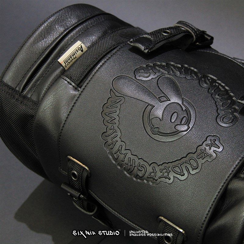 [新款]2.0米老鼠边包皮质网红骑行包摩托车小牛改装多功能防泼水